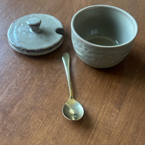 Ceramic Cream and Sugar Set - Brown - Picture 3 of 4